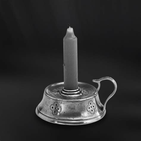 Pewter Candle Holder With Handle Italian Pewter Home Décor