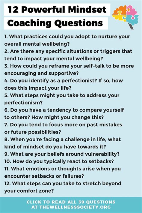 39 Powerful Mindset Coaching Questions + Free Printable PDF - The
