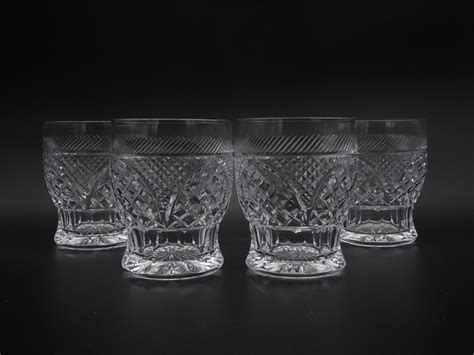 Set Of 4 Cut Glass Whisky Tumblers 925971 Uk