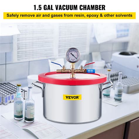 Vevor Vacuum Chamber Gallon Vacuum Degassing Chamber Glass Lid