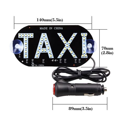 Meetoo Pcs Led Taxi Display Red Signal Indicator Grandado