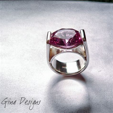 Silver And Garnet Ring Gina Kruger Jewellery Designs