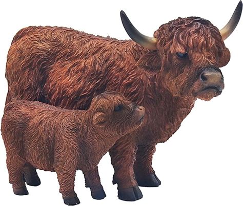 Lesser Pavey Highland Cow With Calf Ornaments For Gift Lovely