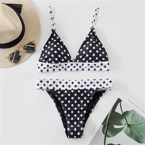 Tejiojio 2024 Women Wave Print Bandage Bikini Set Push Up Brazilian