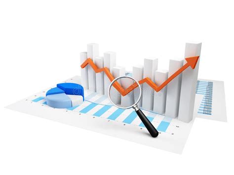 Rapporto Statistiche Finanziari Grafico Soldi Illustrazione Di