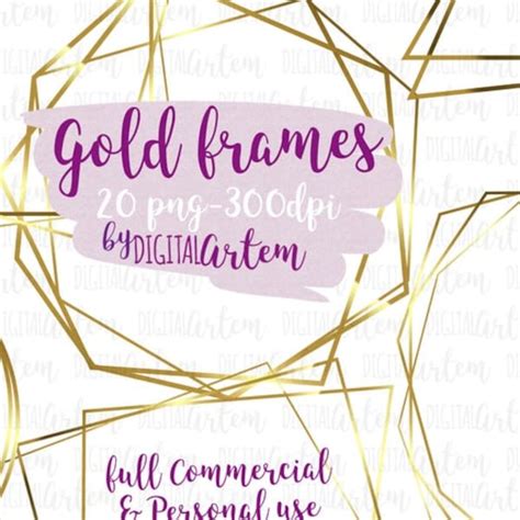 Gold Foil Clip Art - Etsy