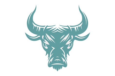 Bull Head Logo Vector Illustration Graphic By Crazinx · Creative Fabrica