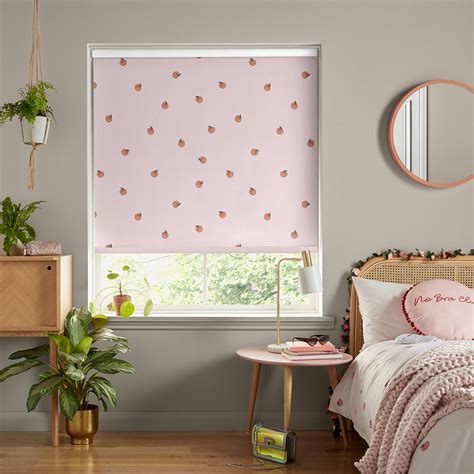 Peachy Made To Measure Blackout Roller Blind In Pink Low Price Delivery Terrys