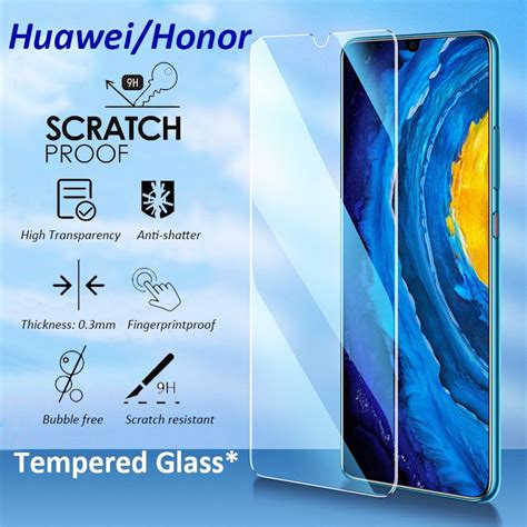 2pcs Tempered Glass For Huawei P50 P40 Lite P30 P20 P Smart 2019 Honor 8x 9x 50 30 20 10 Screen