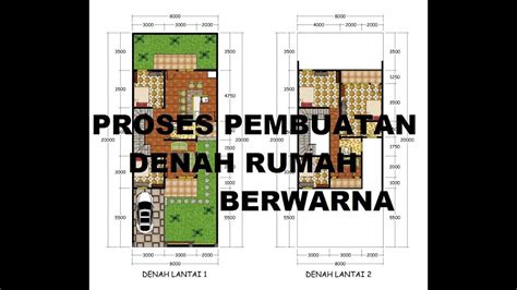 Proses Pembuatan Denah Rumah Berwarna Dengan Autocad Dan Photoshop 2