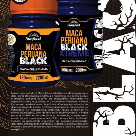 Maca Peruana Black Mg C Psulas Sunfood Parcelamento Sem Juros