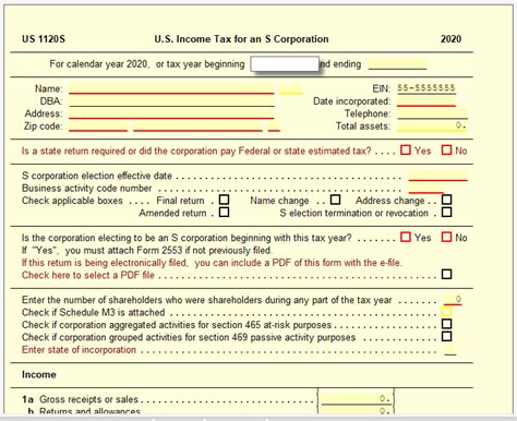 1120S S-Corporation Income Tax Return – UltimateTax Solution Center