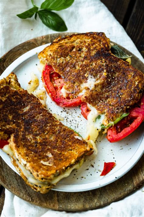 Havarti Tomato Basil Grilled Cheese