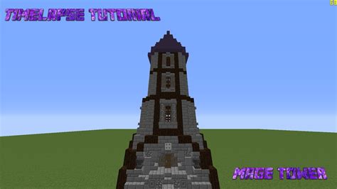 Minecraft Timelapse Tutorial How To Build A Detailed Mage Tower Youtube