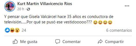 Gisela Valcárcel Kurt Villavicencio Facebook critica a la rubia