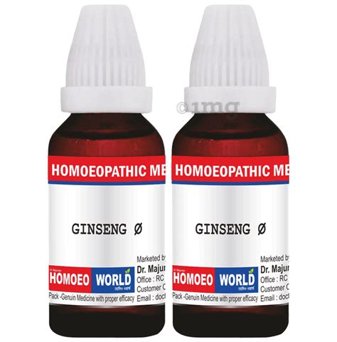 Dr Majumder Homeo World Ginseng Mother Tincture 30ml Each Q Buy