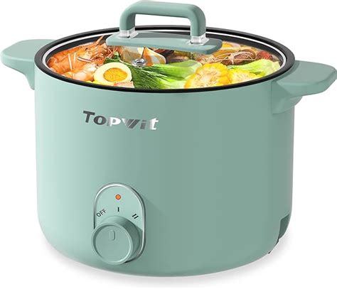 Topwit Electric Hot Pot 1 5l Non Stick Ramen Cooker Multi