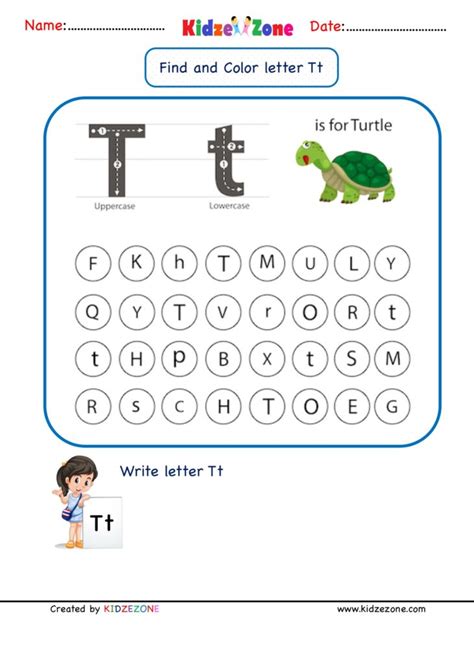 Letter T Worksheet