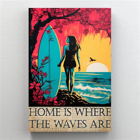 Trinx Home Is Where The Waves Are 1 Piece Rectangle Graphic Art