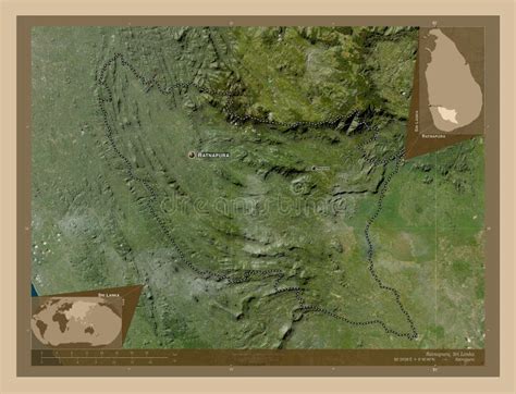 Ratnapura Sri Lanka Low Res Satellite Labelled Points Of Citi Stock