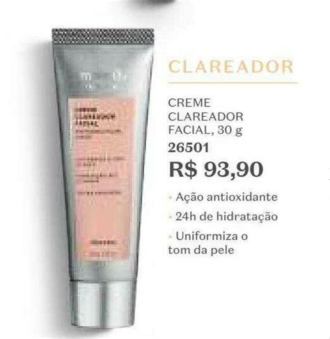 Creme Clareador Facial oferta na O Boticário