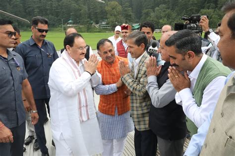 Bjp National President Shri J P Nadda Visited Summer Hill Shiv Mandir