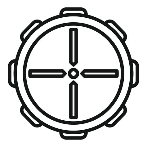 Gun Scope Icon Outline Vector Rifle Sight 15015318 Vector Art At Vecteezy