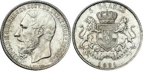 Franc Congo Free State Silver Leopold Ii Of