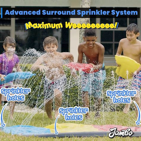 Jambo Premium Triple Slip Splash And Slide With Bodyboards Updated