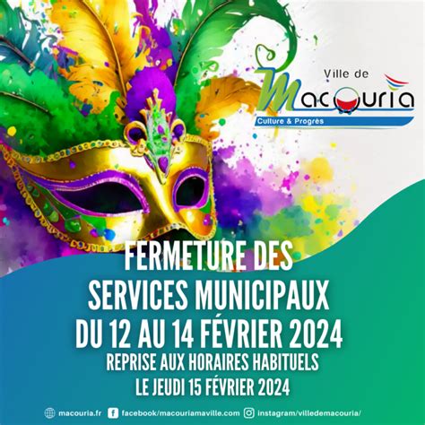 FERMETURE DES SERVICES MUNICIPAUX Macouria