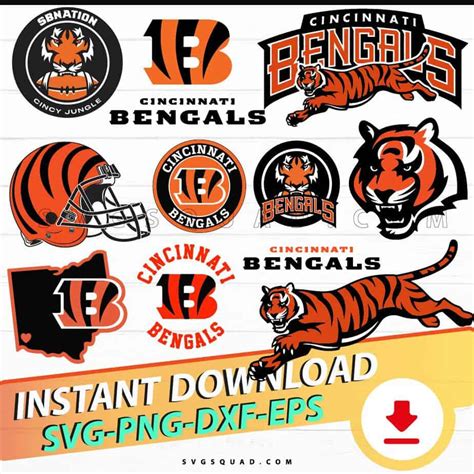 Cincinnati Bengals Svg Bundle Files Cricut Silhouette And Cutting Machine