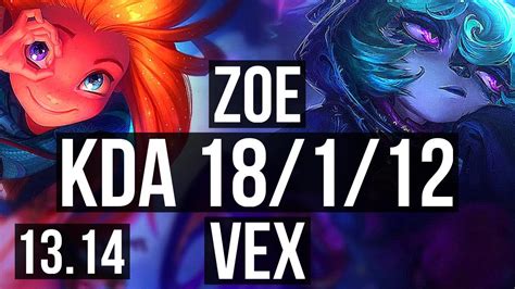 ZOE Vs VEX MID 18 1 12 Legendary 1 2M Mastery 400 Games KR