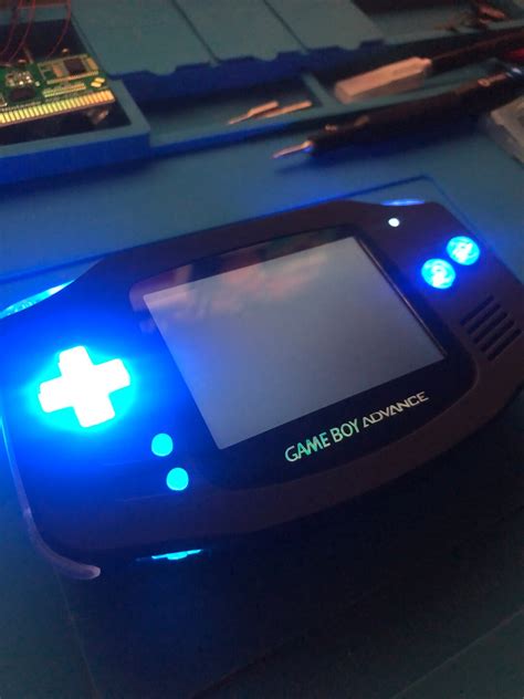 Blacked Out Custom Modded GBA With Backlit IPS Screen Etsy