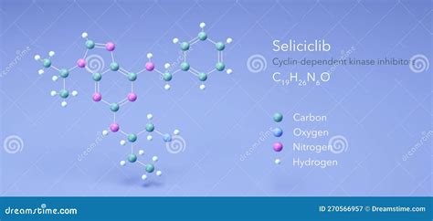 Seliciclib Molecule Molecular Structures Cyclin Dependent Kinase