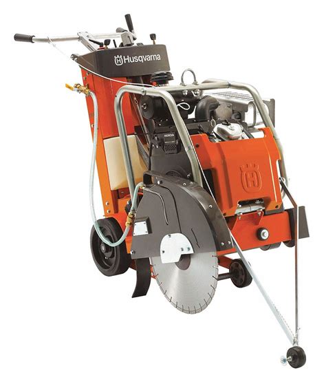 Husqvarna Asphalt Concrete Wet Walk Behind Concrete Saw 24 Blade Dia 9 58 Max Cutting