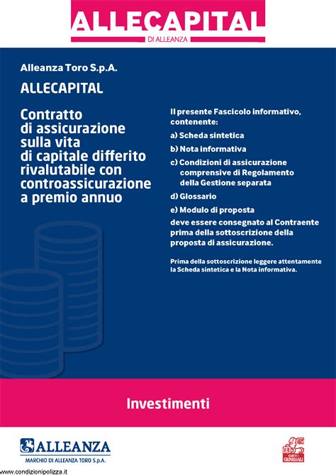 Alleanza Assicurazioni Allecapital Investimenti Modello 10303684 Edizione 05 2011 40p