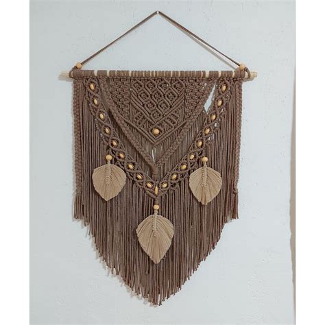 Jual Macrame Wall Hanging Rumbai Daun Hiasan Dinding Shopee Indonesia