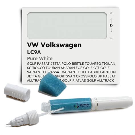 Genuine Colors Lackstift PURE WHITE LC9A Kompatibel Ersatz für VW