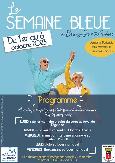 Semaine bleue Mairie de Bourg Saint Andéol Ardèche