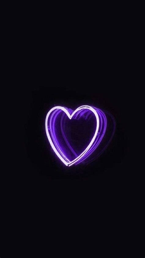 Download Heart Black Neon Aesthetic Wallpaper | Wallpapers.com