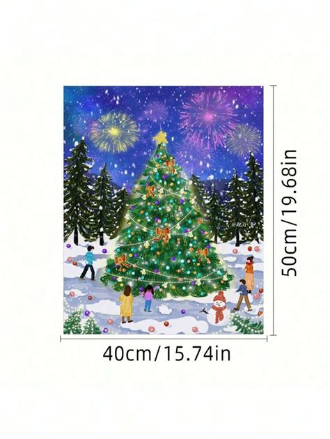 Peinture à l huile numérique de sapin de Noël DIY raviver la vie