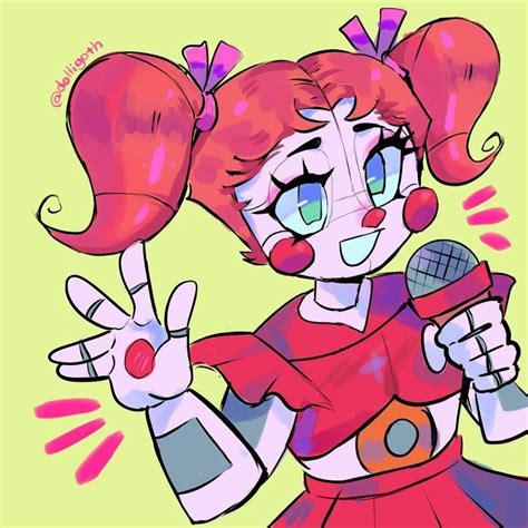 A Drawing Of A Girl With Pink Hair Holding A Microphone And Giving The