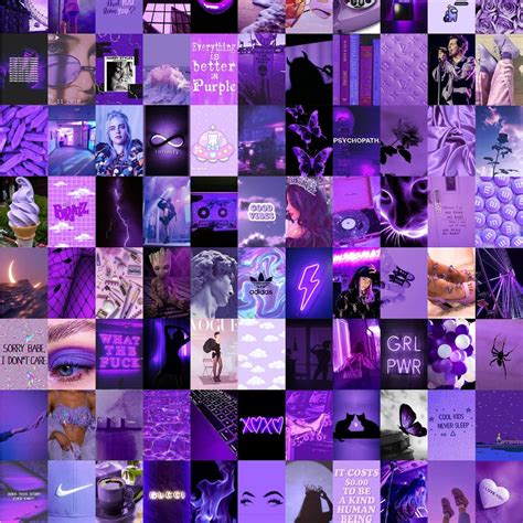 Purple Wall Collage Wall Collage Kit Photo Wall Collage Etsy