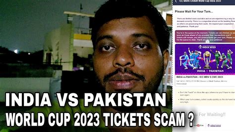 India Vs Pakistan World Cup 2023 Tickets Scam India Vs Pakistan World