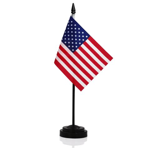 Anley Usa Deluxe Desk Flag Set In X In American Us Desktop Flag