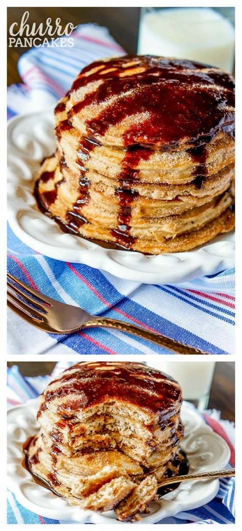 Sweet And Fluffy Churro Pancakes The Love Nerds