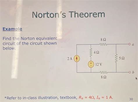 Solved Norton S Theorem Example Find The Norton Equivalent