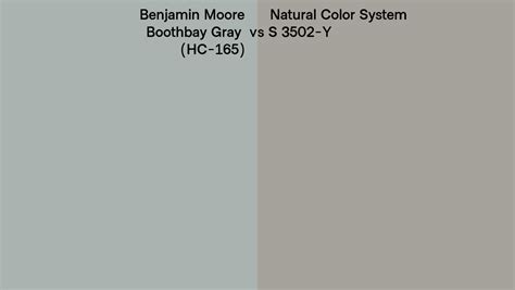 Benjamin Moore Boothbay Gray Hc 165 Vs Natural Color System S 3502 Y Side By Side Comparison