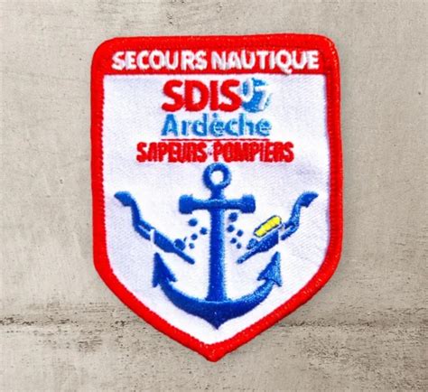 Ancien Patch Cusson Pompier Secours Nautique Sdis S Curit Civile