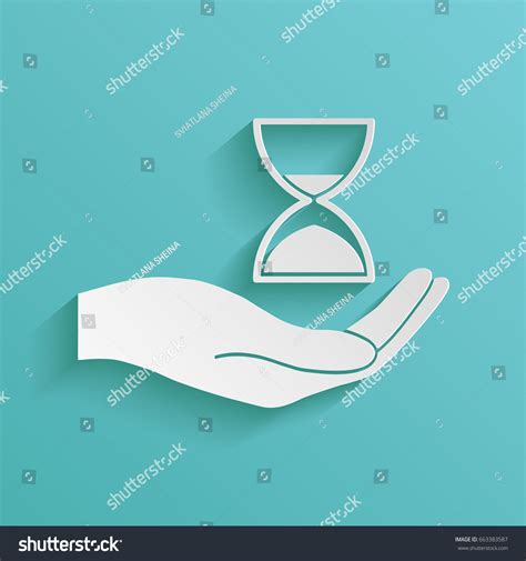 Hand Holding Hourglass Stock Illustration 663383587 Shutterstock